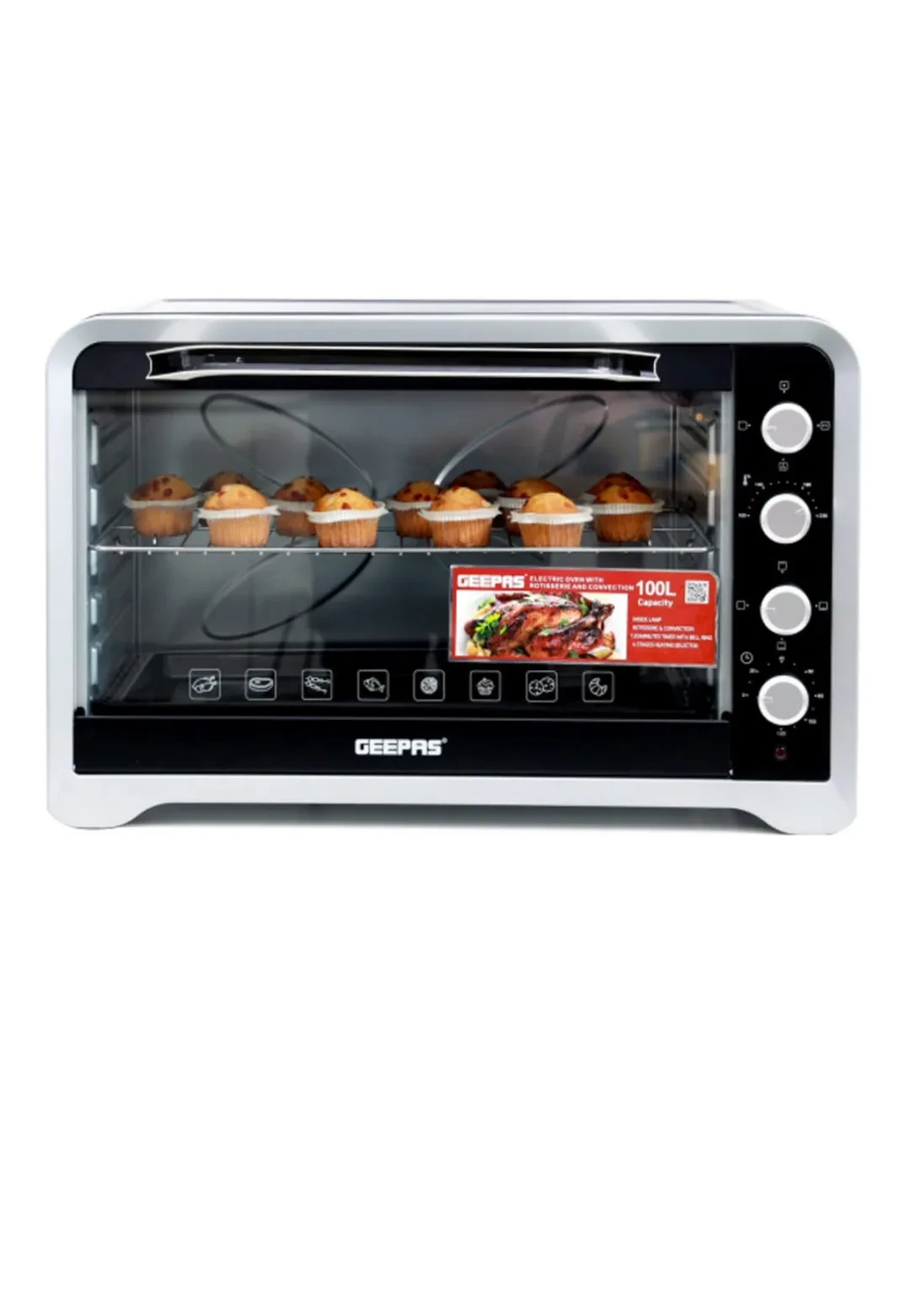 فرن كهربائي جيباس سعة 100 لتر موديل: GO4406N - صورة المنتج 3