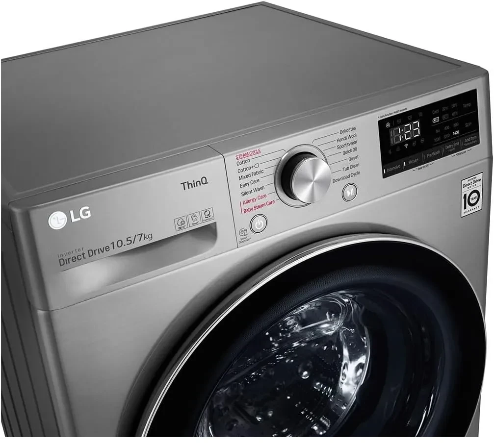 غسالة ملابس LG أوتوماتيكية – سعة 10 كجم – موديل F4V5RGP2T - صورة المنتج 5