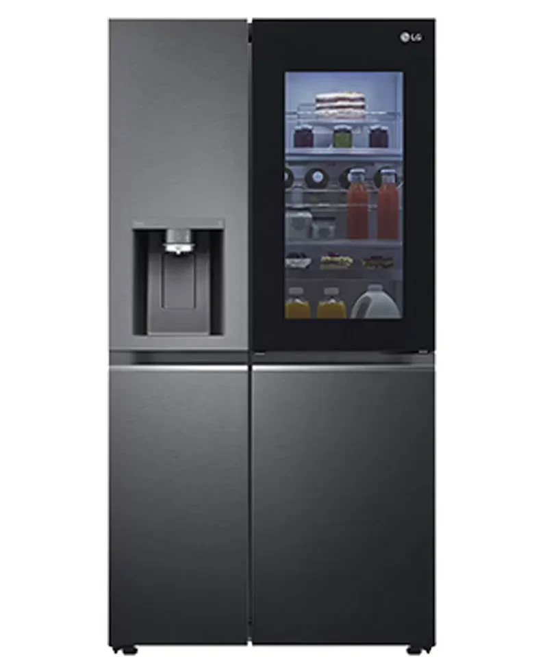 ثلاجه ال جي دولابي  635 لتر ، كومبريسور الانفرتر الخطي ، تطبيق التحكم عن بعد ، أسود موديل  GC-X257CQHS