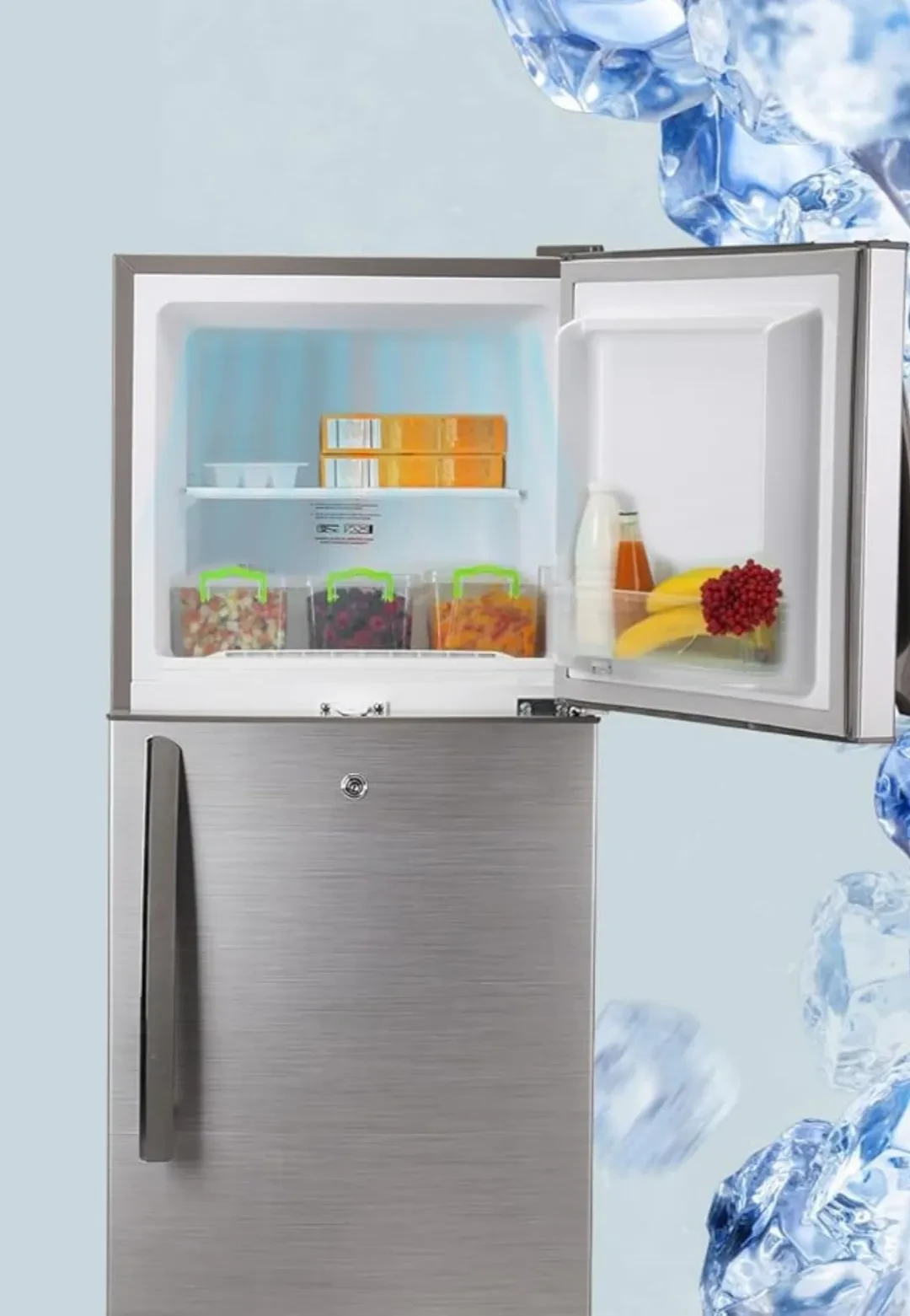 ثلاجة جيباس وقافي بابين ثلج سعة 200 لتر موديل GRF2209SXE - صورة المنتج 5