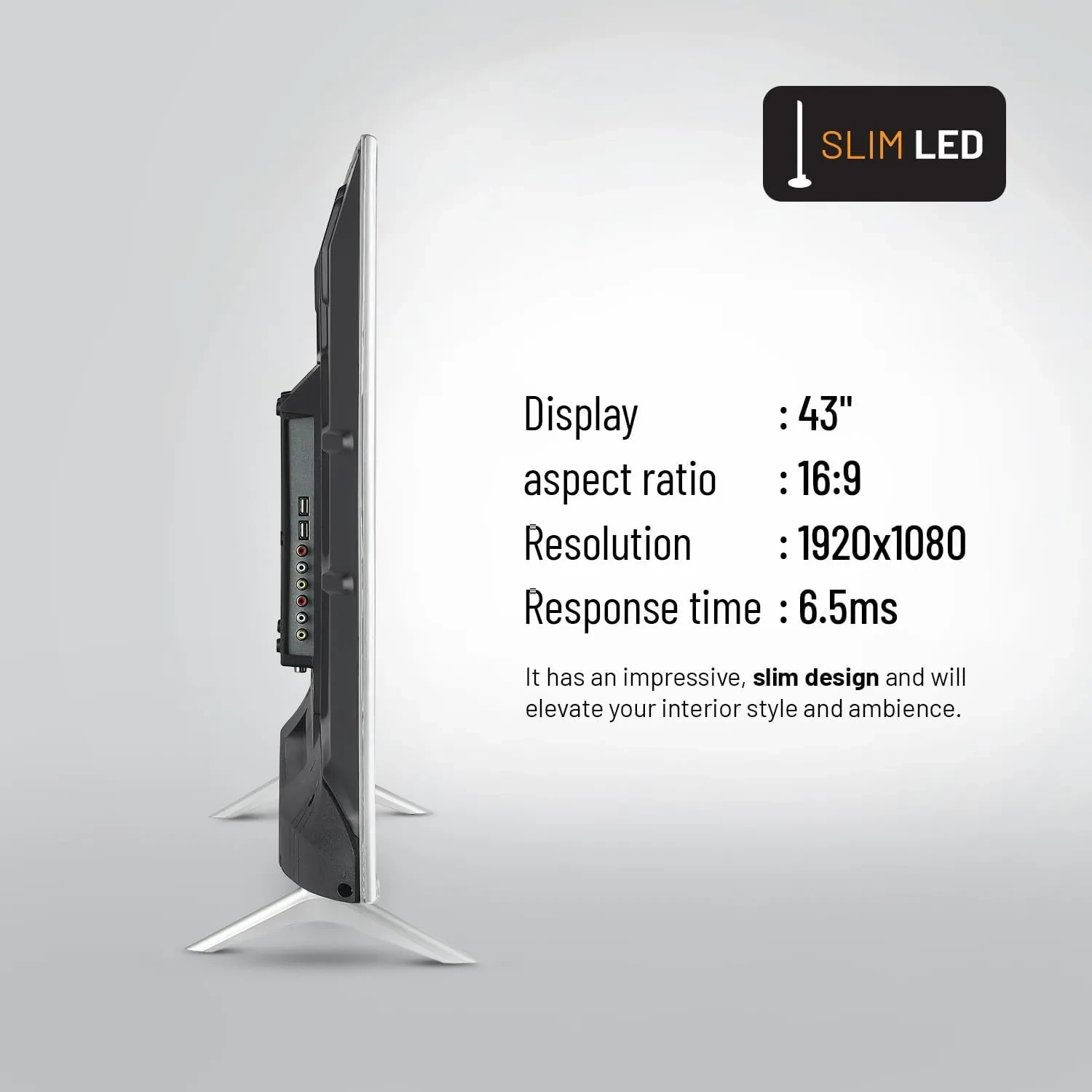 شاشة جيباس مقاس  43 بوصة سمارت  موديل GLED4323TSFHD - صورة المنتج 5