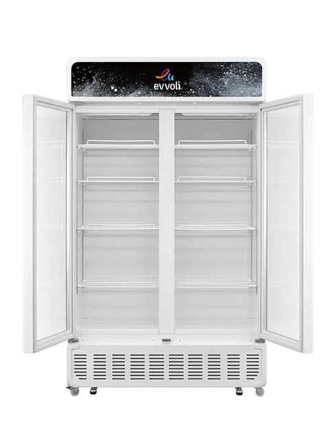 صورة مصغرة للمنتج ثلاجة عرض بابين من إيفولي بسعة 750 لتر - EVSCM-750W - 3