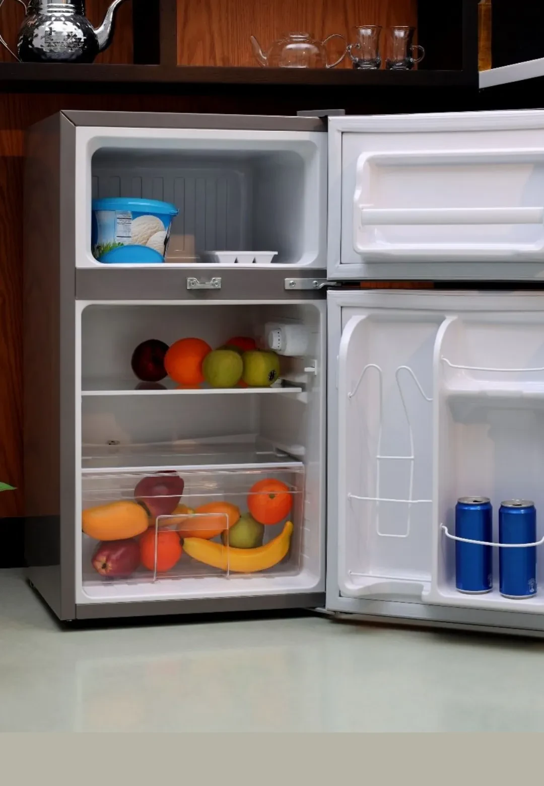 ثلاجة جيباس وقافي بابين مكتبي ثلج سعة 125 لتر موديل:GRF1259GPE-N - صورة المنتج 4