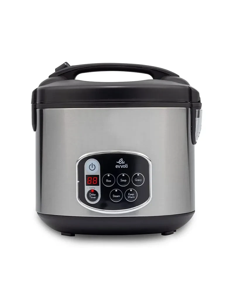 جهاز متعدد الوظائف ومقاوم للالتصاق لطهي الأرز والحبوب من ايفولي، 650 واط (سعة 5 لتر، لون فضي) EVKARC5005B