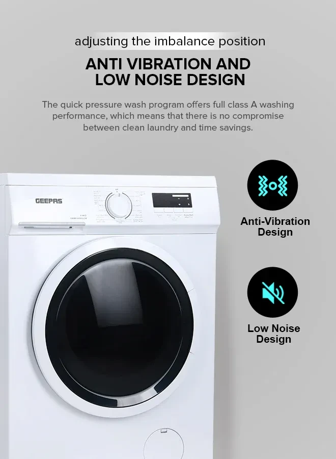 غسالة جيباس تحميل أمامي، سعة 6 كجم  موديل GWMF68005LCM - صورة المنتج 5