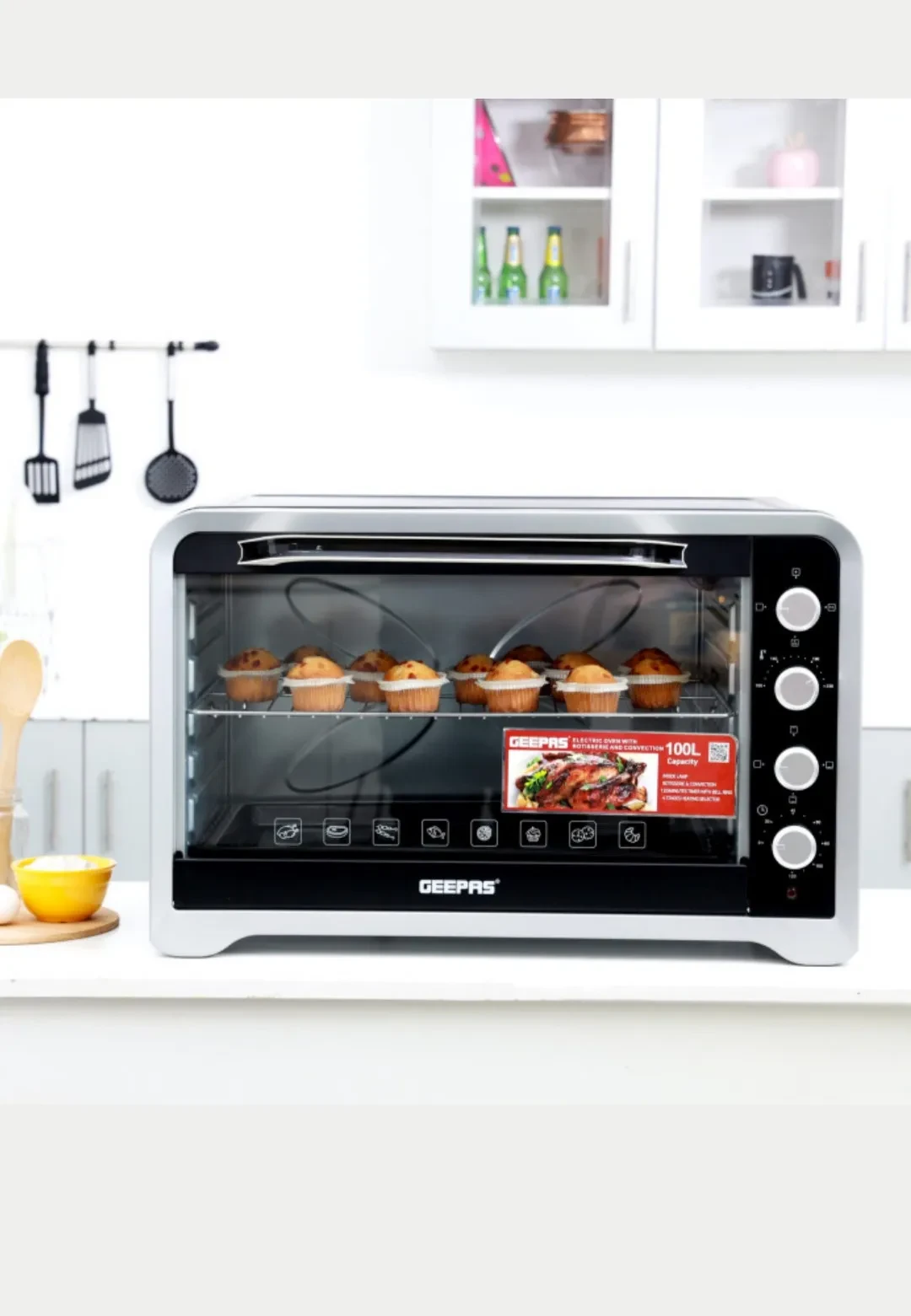 فرن كهربائي جيباس سعة 100 لتر موديل: GO4406N - صورة المنتج 4