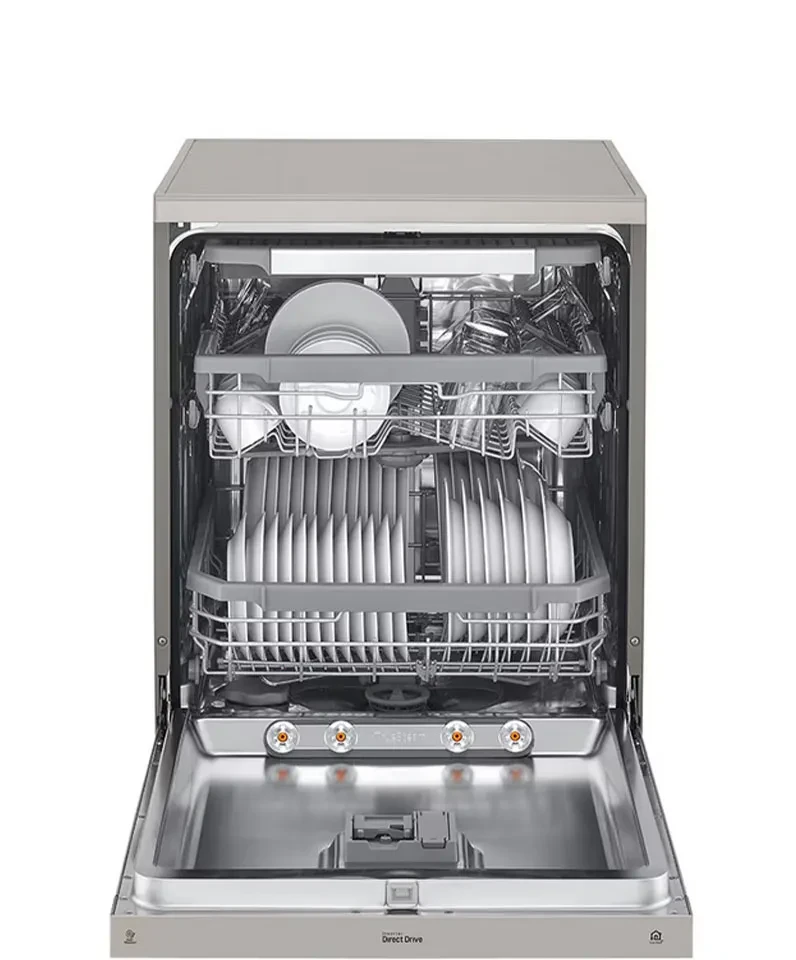 Hover image for غسالة صحون 14 طقم  LG   - لون فضي بلاتيني - بدون بخار  -  موديل DFB512FP