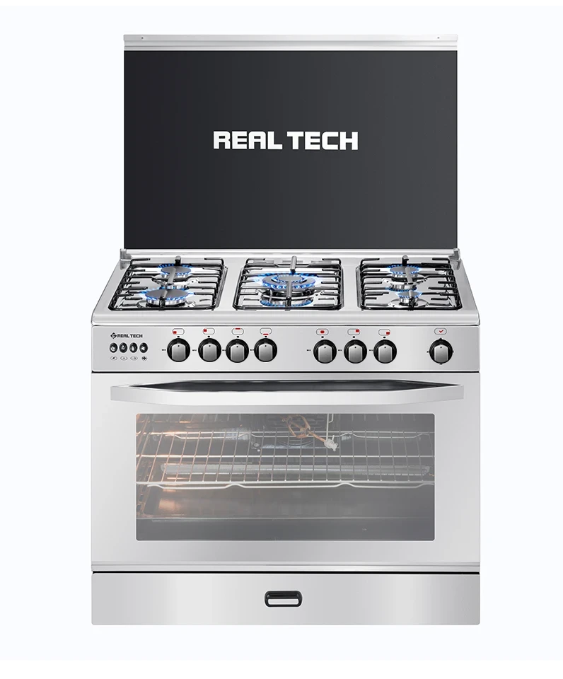 فرن غاز ريال تك 60×90 استيل 100% مواصفات كاملة – موديل 912