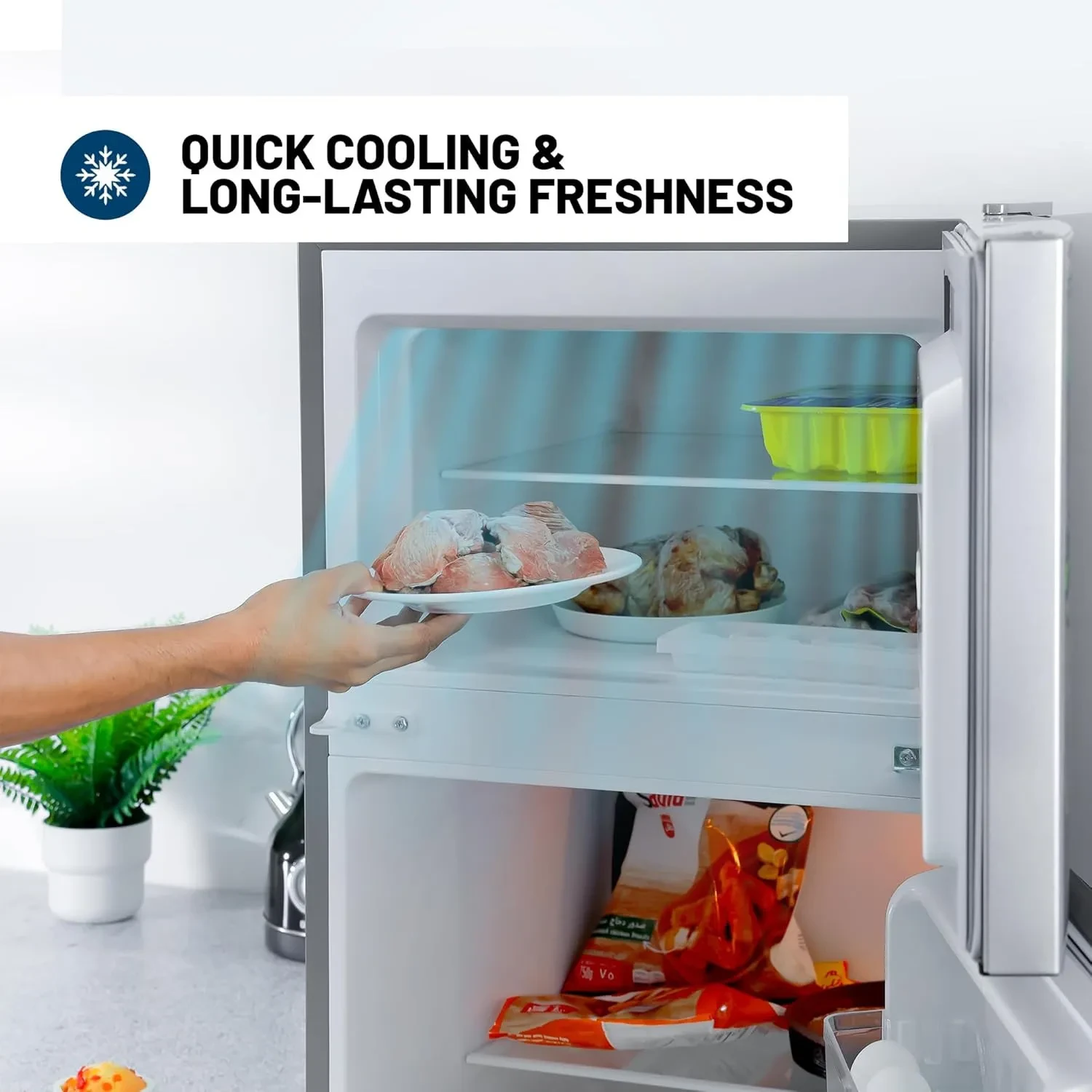 ثلاجة جيباس وقافي بابين ثلج سعة 240 لتر موديل:GRF2400SXE - صورة المنتج 7