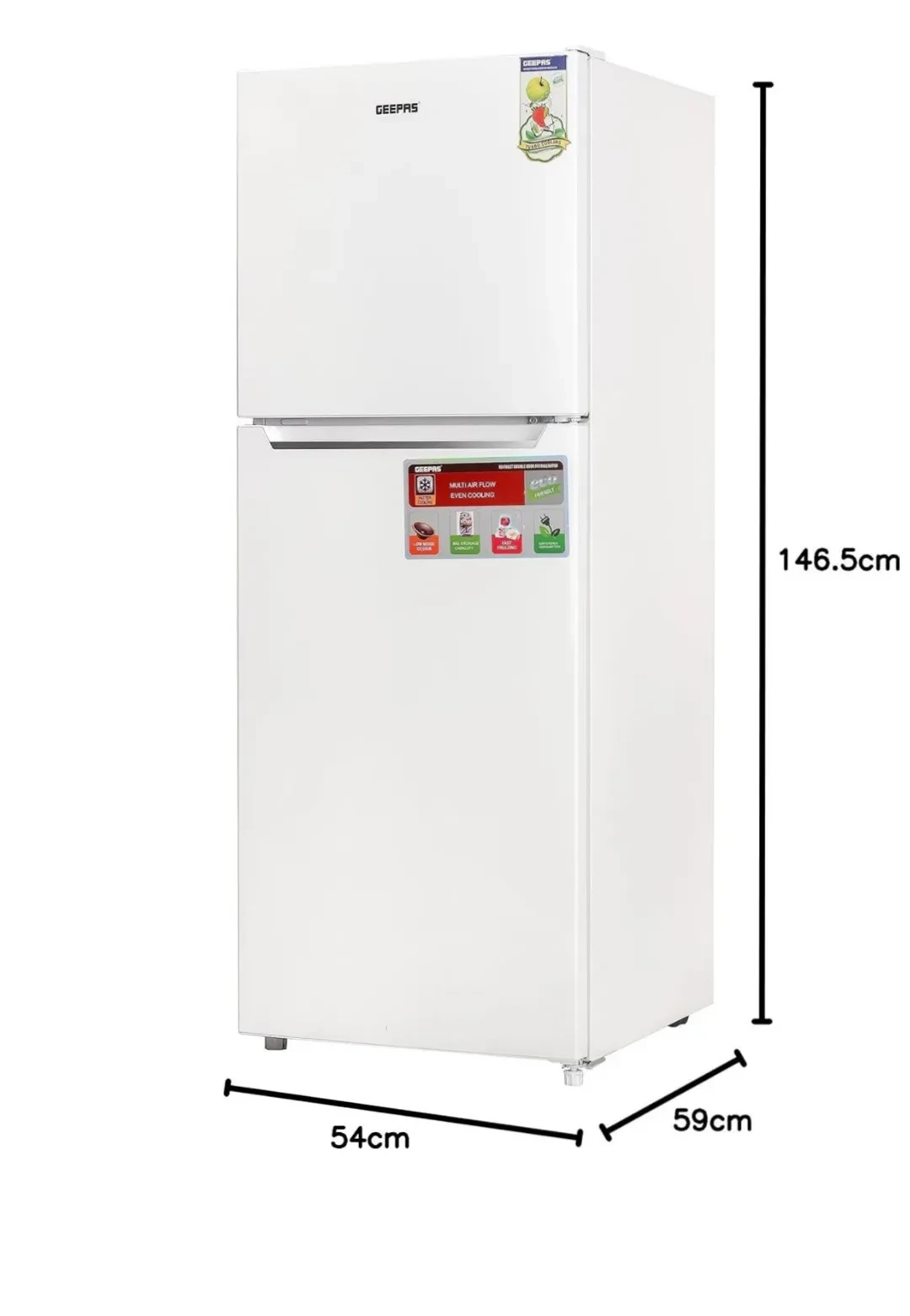 ثلاجة وقافي جيباس سعة 270 لتر  موديل : GRF2708WPN-U - صورة المنتج 5