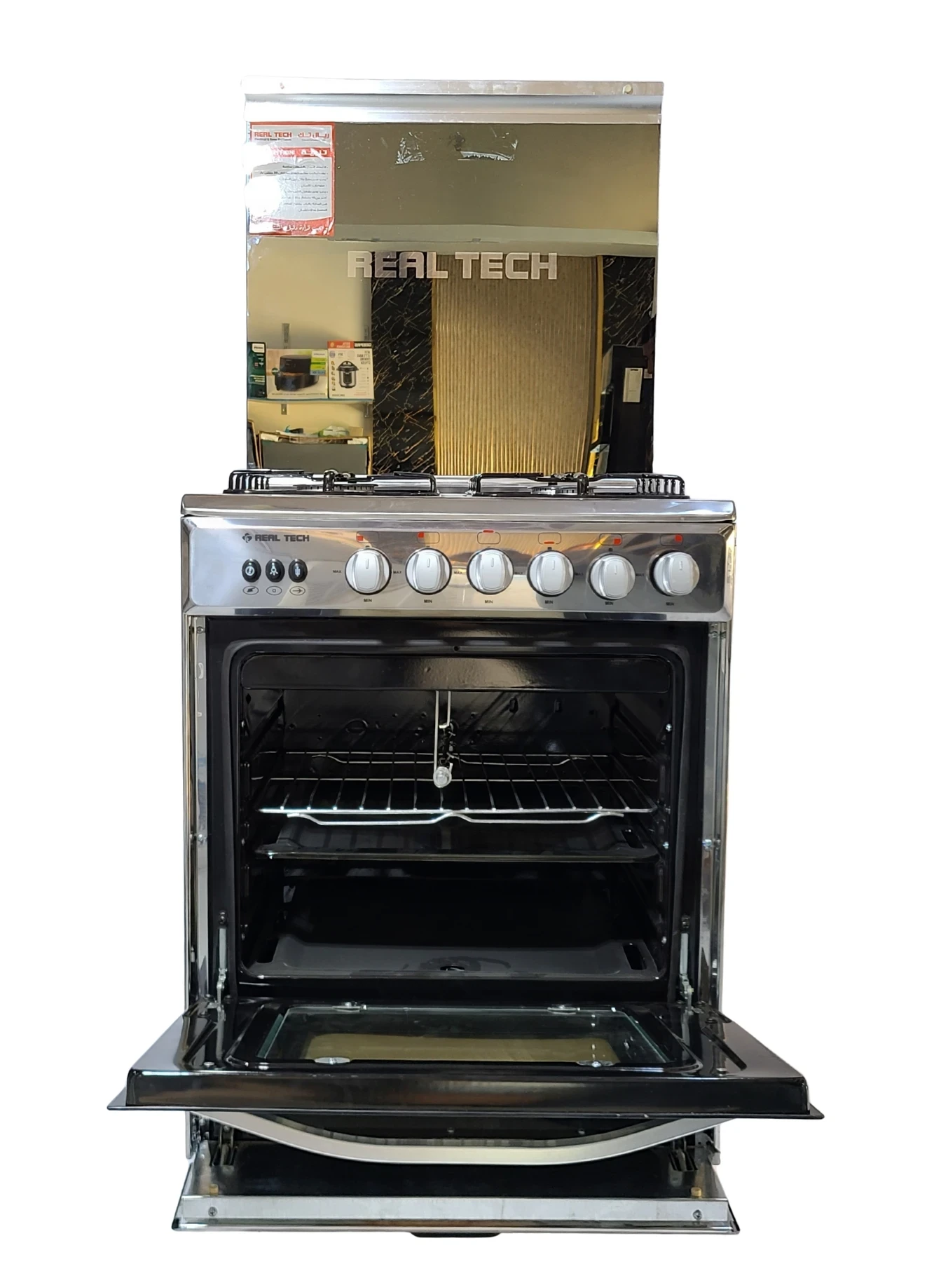 فرن غاز  ريال تك 60×60 استيل 100% مواصفات كاملة – موديل 915 - صورة المنتج 4