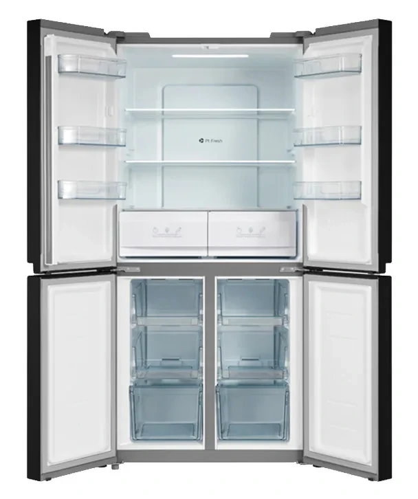 ثلاجة إيفولي - اربعة ابواب - سعة ( 575 ) لتر، فريزر سفلي ، أسود – EVRFM-F575B - صورة المنتج 3